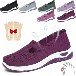 Orthowalkway Womens Shoes, Zapatos Ortopédicos para Mujer, Women's Comfortable Breathable Knitted Sneakers