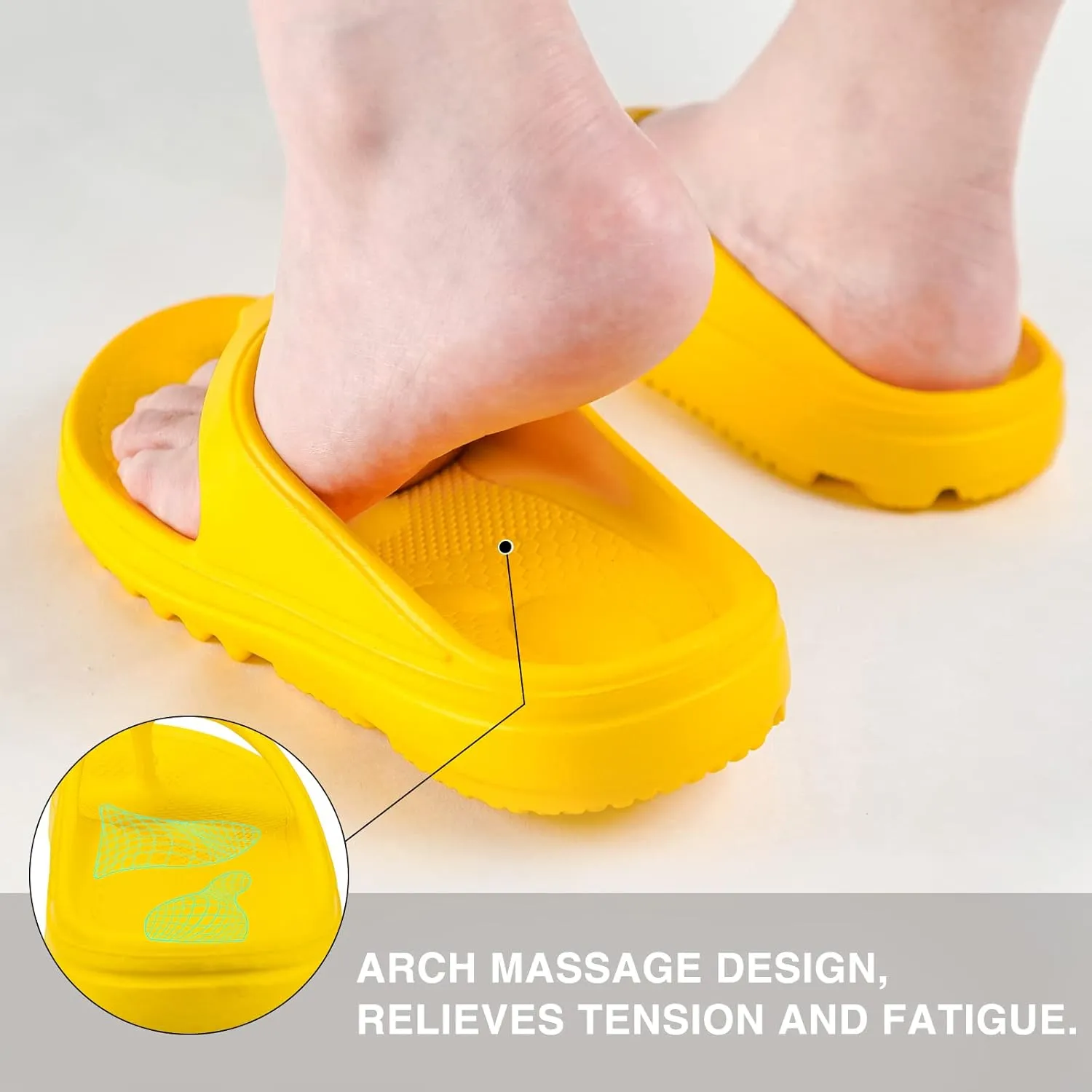 Oudizz Orthopedic Sandals Flip Flops for Women Arch Support Pillow Soft Recovery Thong Sandals Spa Summer Beach Cloud Slides