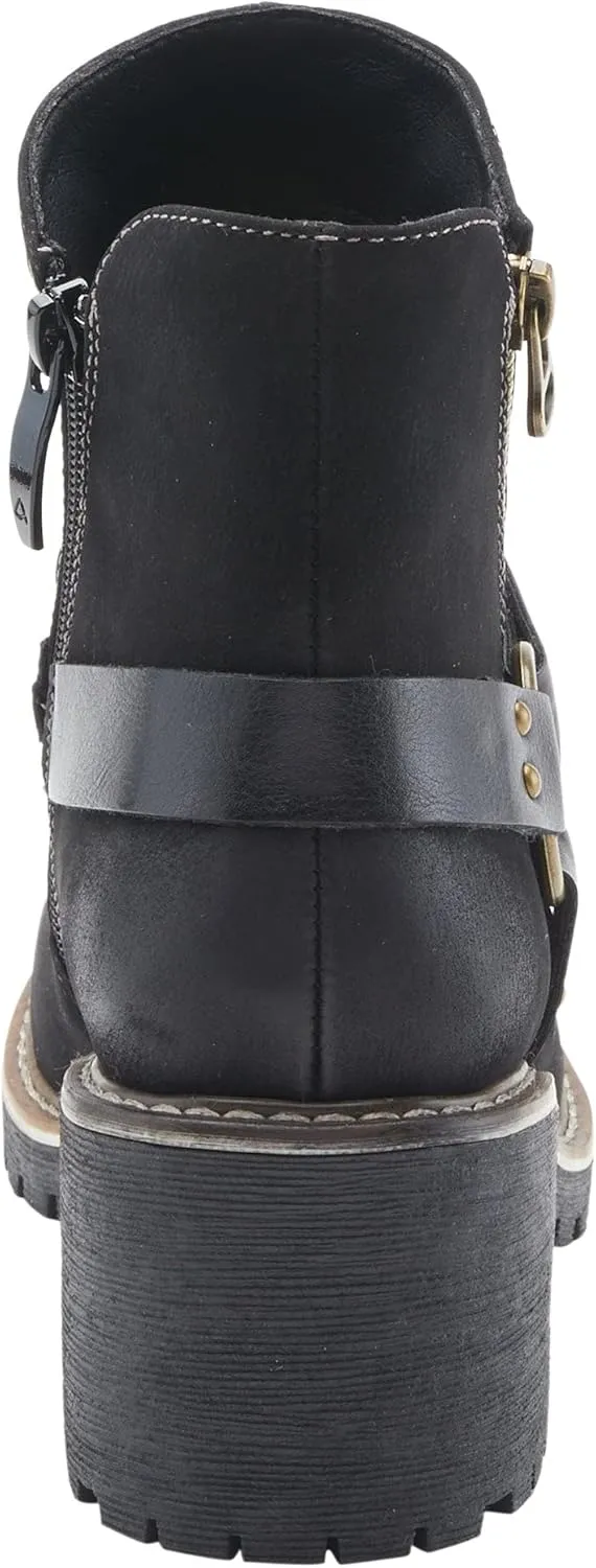 PATRIZIA Spring Step Firewood Booties for Women - Ladies Ankle Boots with Zipper Closure - Vegan Leather Womens Boots for Outdoor