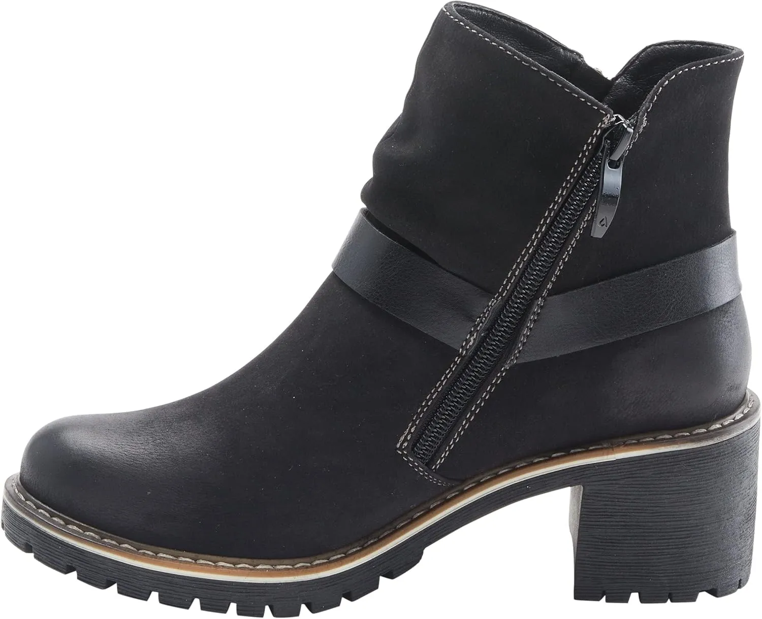 PATRIZIA Spring Step Firewood Booties for Women - Ladies Ankle Boots with Zipper Closure - Vegan Leather Womens Boots for Outdoor