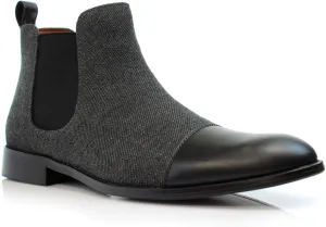 Polar Fox Barrett MPX806058 Memory Foam Classic Vegan Leather Chelsea Business Casual Chukka Boots