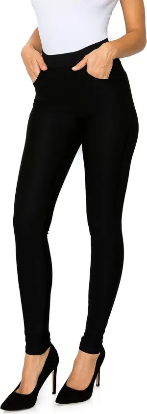 Prolific Health Women's Pull-On Ponte Pants – High Waist Slim or Flared Trousers with Tummy Control for Work or Casual Wear