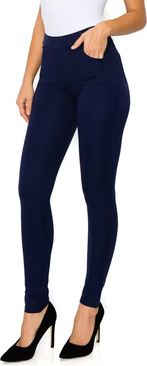 Prolific Health Women's Pull-On Ponte Pants – High Waist Slim or Flared Trousers with Tummy Control for Work or Casual Wear
