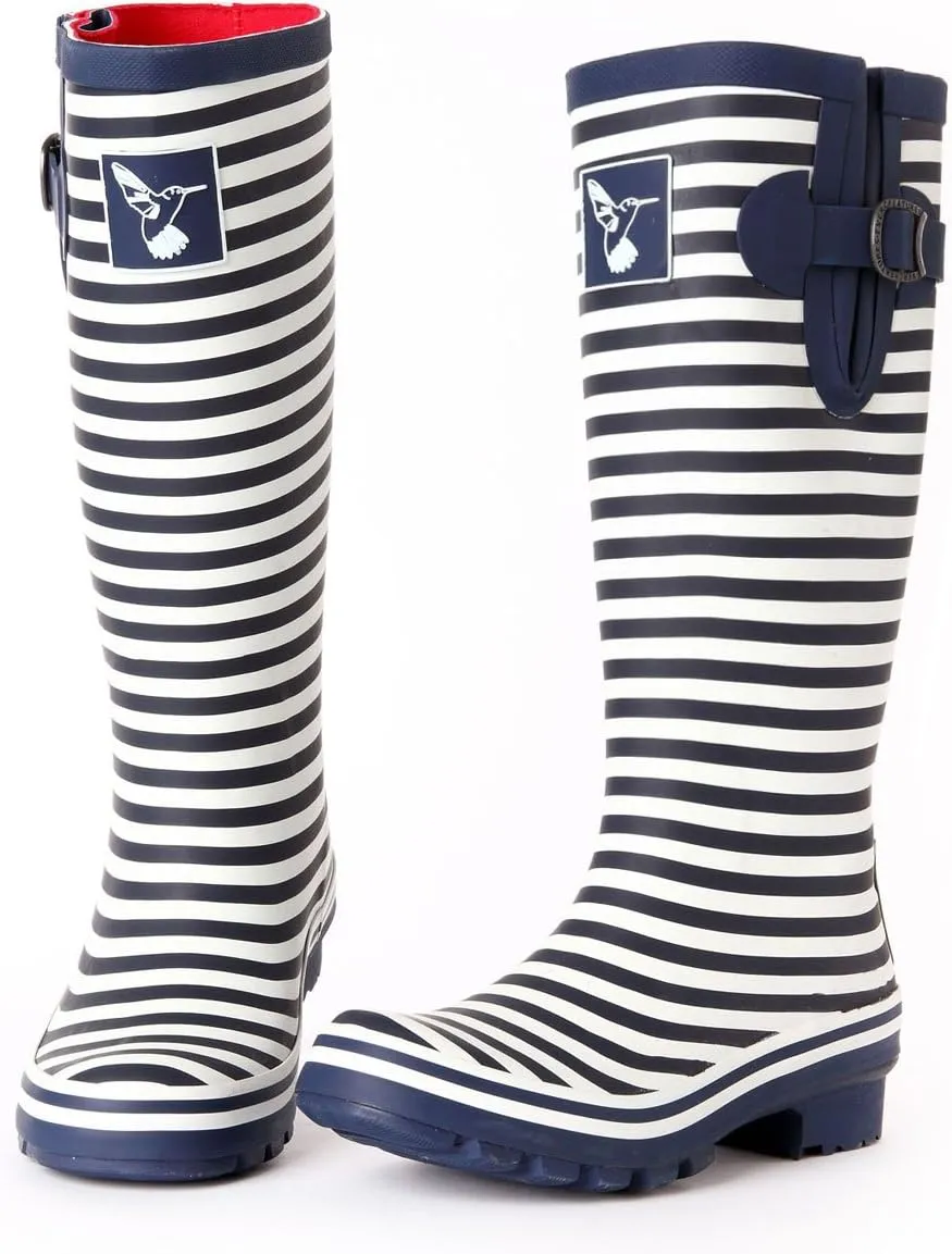 Rain Boots For Women Waterproof Boots Garden Shoes Outdoor Use with Comfortable Insole Knee High Rubber Rain Boot Gumboots Rain Footwear Wellies