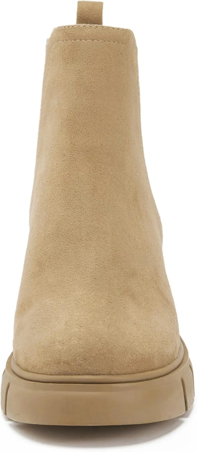 REDTOP Women's Chelsea Boots Elastic Chunky Block Heel Platform Lug Sole Ankle Booties
