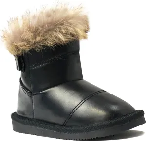 REDVOLUTION New Kids Classic Snow Boots Faux Leather Fashion Boots Outdoor Shoes(Toddler/Little Kid)