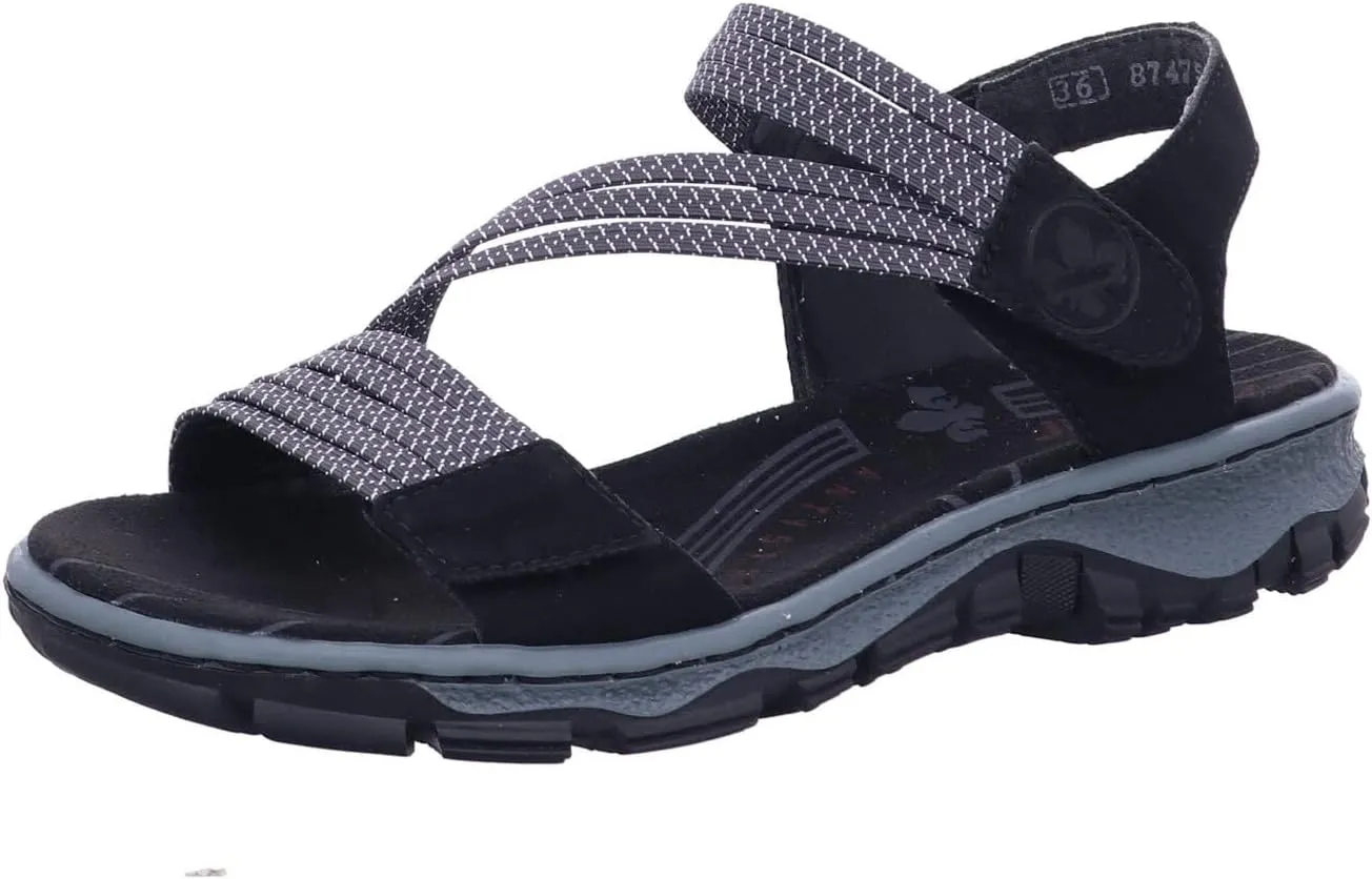 Rieker Women's Classic Sandals 68871, Women's Sandals, black, 10 Women