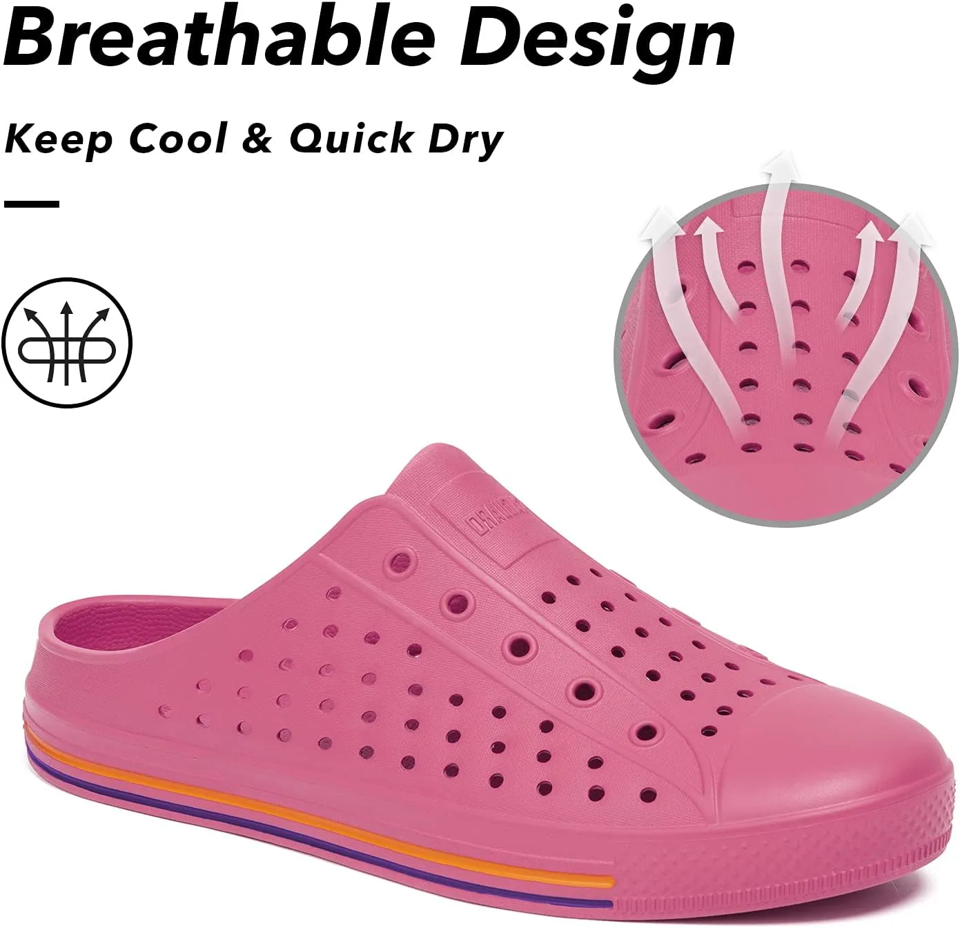 SAGUARO Women's Men's Garden Clogs Shoes Casual Slippers Unisex Quick Drying Sandals Summer Anti-Skid Beach Shoes