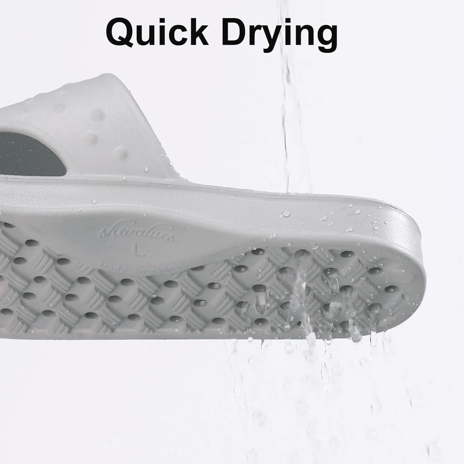 shevalues Shower Shoes for Women with Arch Support Quick Drying Pool Slides Lightweight Beach Sandals with Drain Holes