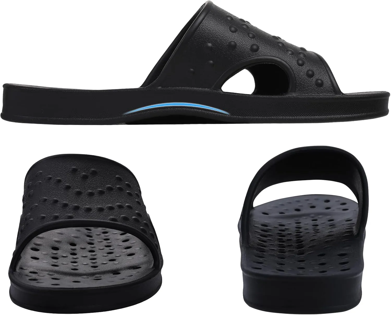 shevalues Shower Shoes for Women with Arch Support Quick Drying Pool Slides Lightweight Beach Sandals with Drain Holes