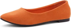Shoe Land Womens SL-Kathleen Ballet Flats Pointed Toe Flat Shoes Classic Ballerina Comfort Dressy Shoes for Daily Work Office