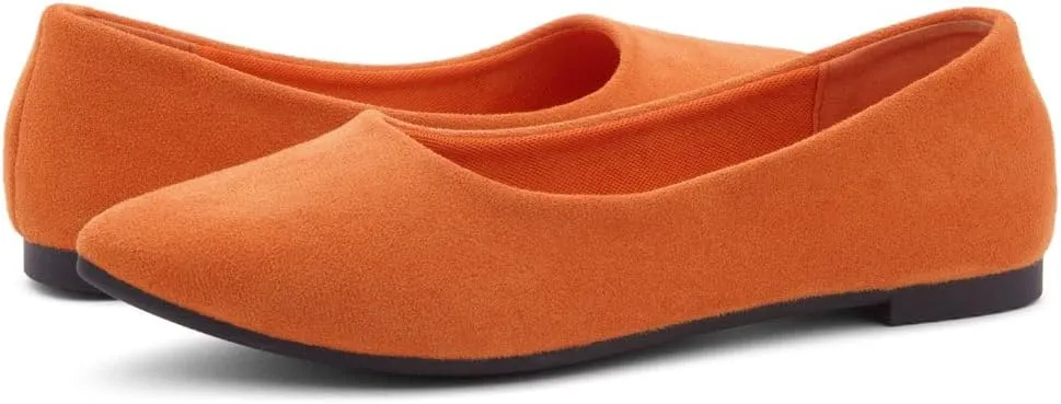 Shoe Land Womens SL-Kathleen Ballet Flats Pointed Toe Flat Shoes Classic Ballerina Comfort Dressy Shoes for Daily Work Office