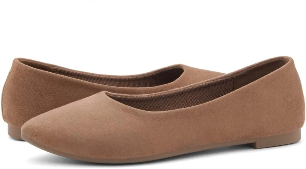 Shoe Land Womens SL-Kathleen Ballet Flats Pointed Toe Flat Shoes Classic Ballerina Comfort Dressy Shoes for Daily Work Office