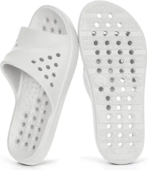Shower Shoes for Womens Mens Massage Pool Slides with Arch Support Quick Drying Beach Sandals Non Slip Summer Bathroom Indoor House Slippers with Drain Holes