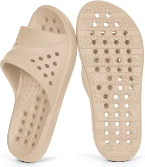 Shower Shoes for Womens Mens Massage Pool Slides with Arch Support Quick Drying Beach Sandals Non Slip Summer Bathroom Indoor House Slippers with Drain Holes
