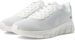 Skechers Women's BOBS Sport Sneakers-Visionary Essence Two Tone Knit Lace Up Machine Washable Vegan Shoes