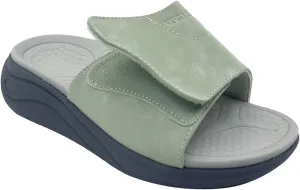 Slide Sandals for Women with Adjustable Width Arch Support Orthotic for Plantar Fasciitis Swollen Feet Pain Relief Neuropathy