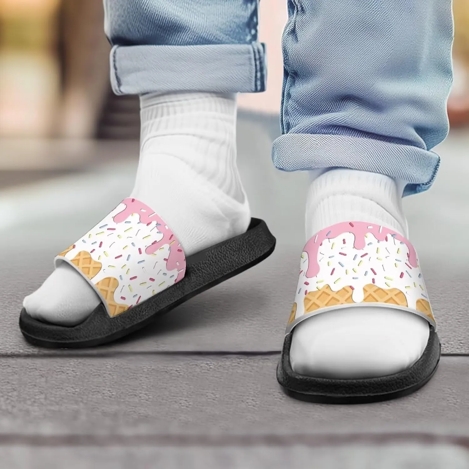 Slides for Boys Girls Quick Drying Kids Slides Sandals Non-Slip