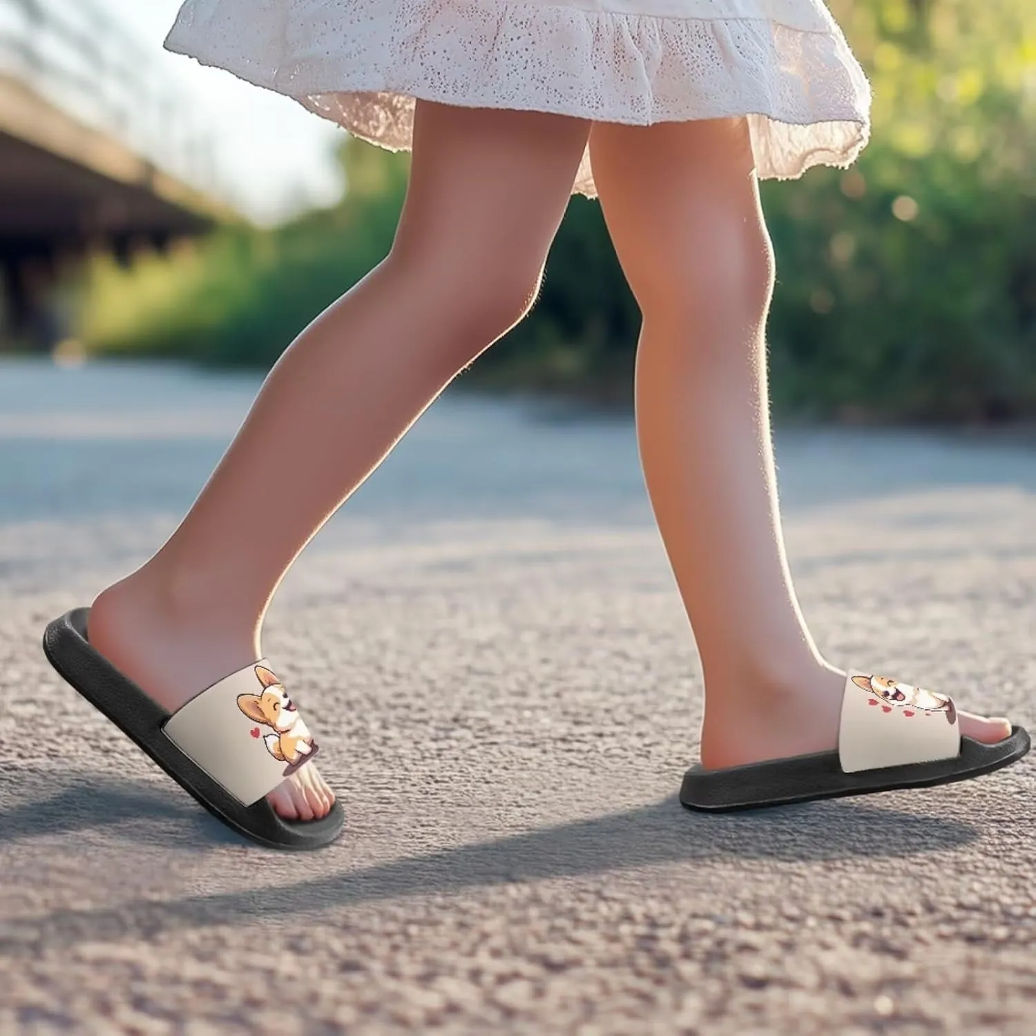 Slides for Kids Beach Water Shoes Non-Slip Quick-Dry Sandals for Girls Boys