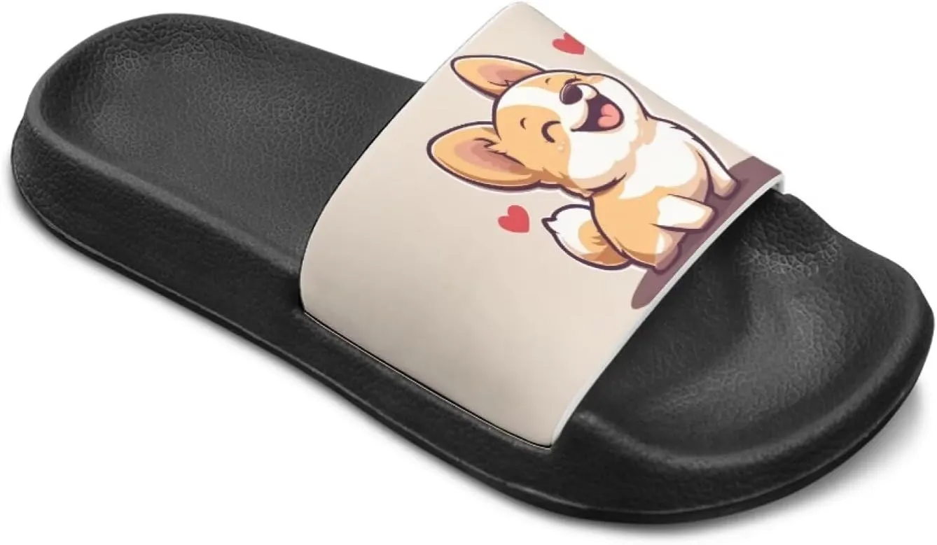 Slides for Kids Beach Water Shoes Non-Slip Quick-Dry Sandals for Girls Boys