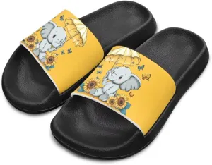 Slides for Kids Beach Water Shoes Non-Slip Quick-Dry Sandals for Girls Boys