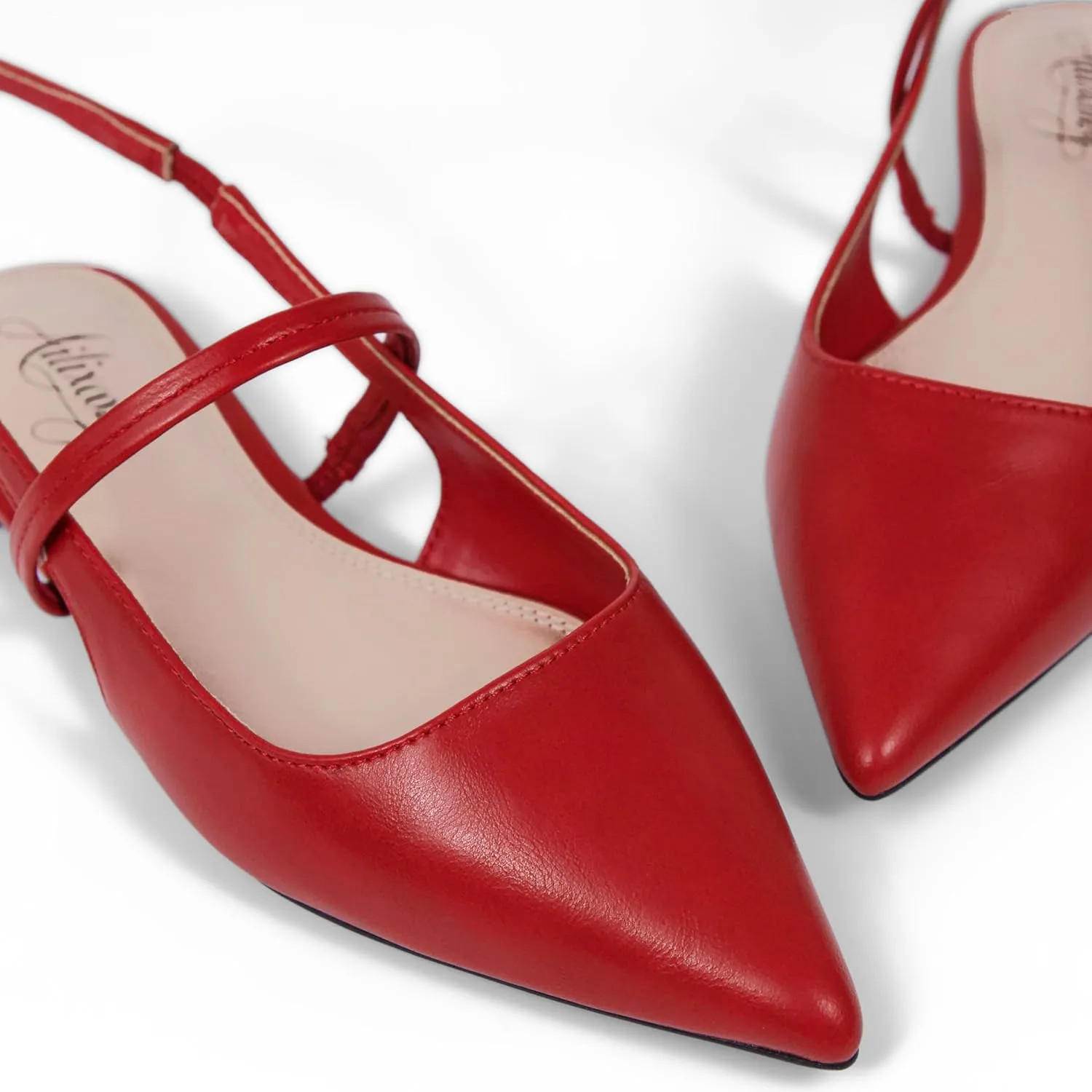 Slingback Flats for Women, Pointed Toe Women's Flats Square Topline Slip On for Fashion Dressy Date Comfort Casual Office Shoes for Women
