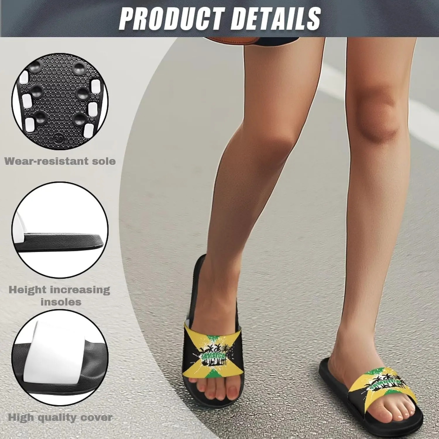 Slippers for Women Men Non Slip Quick Drying Shower Slides Bathroom Sandals EVA Flat Sandals