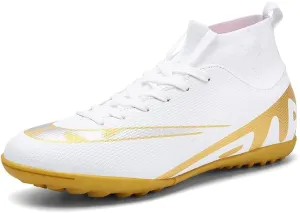 Soccer Cleats Men Soccer Boots Outdoor Turf Training Youth Soccer Cleats High-Top for Big Boys Soccer Shoes