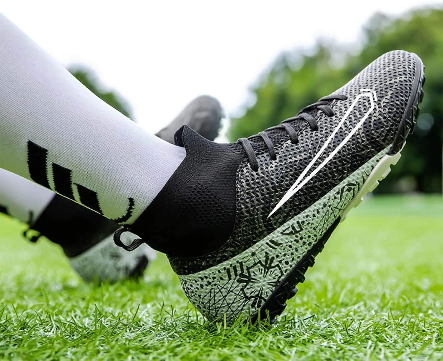 Soccer Cleats Mens Womens Turf Soccer Shoes Indoor Unisex AG TF Football Boots Adult Youth Wide Training Shoes Outdoor