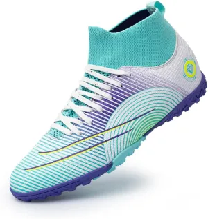 Soft Athletic Soccer Boots for Men: Boys Non-Slip Professional Football Cleats for Outdoor Competition Training