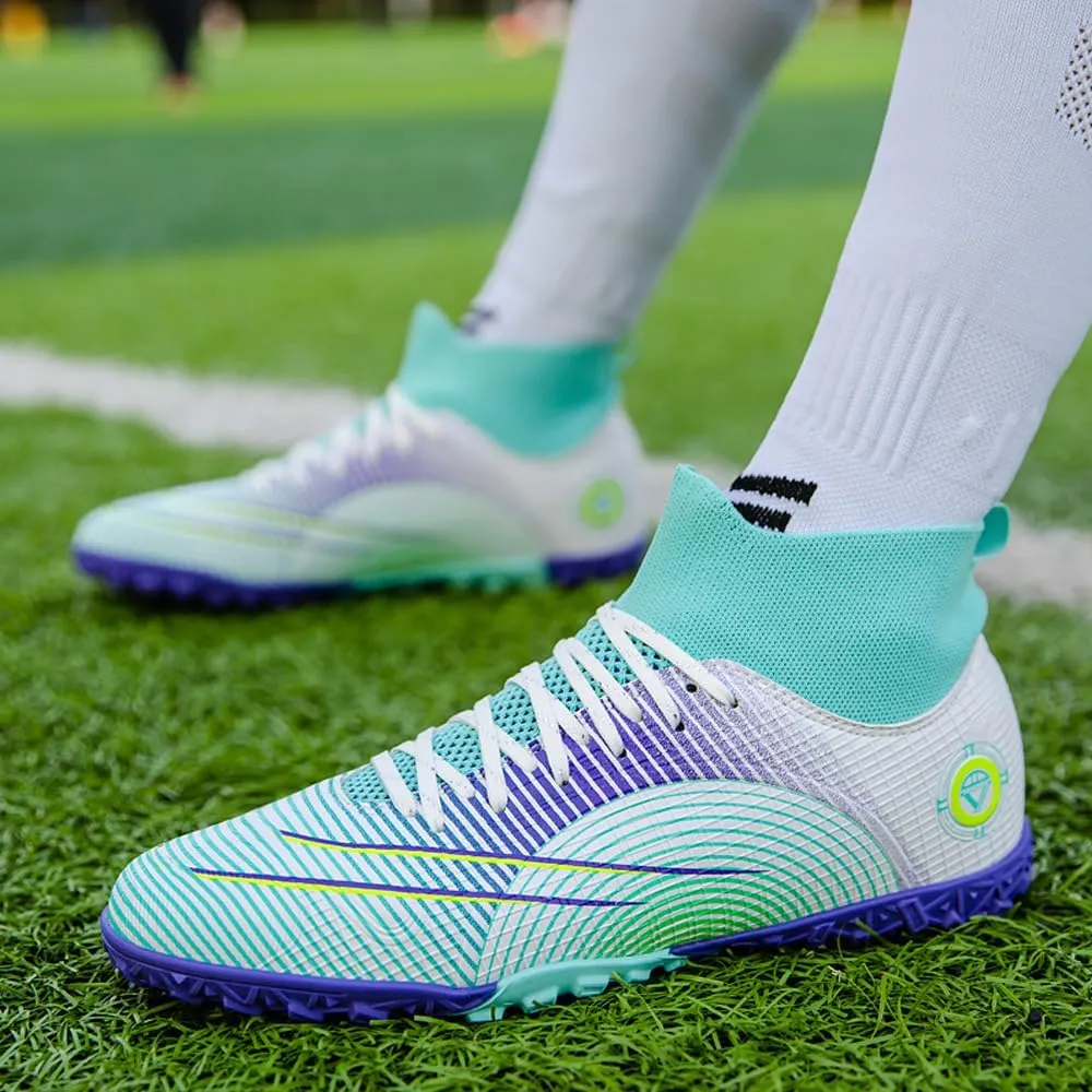 Soft Athletic Soccer Boots for Men: Boys Non-Slip Professional Football Cleats for Outdoor Competition Training