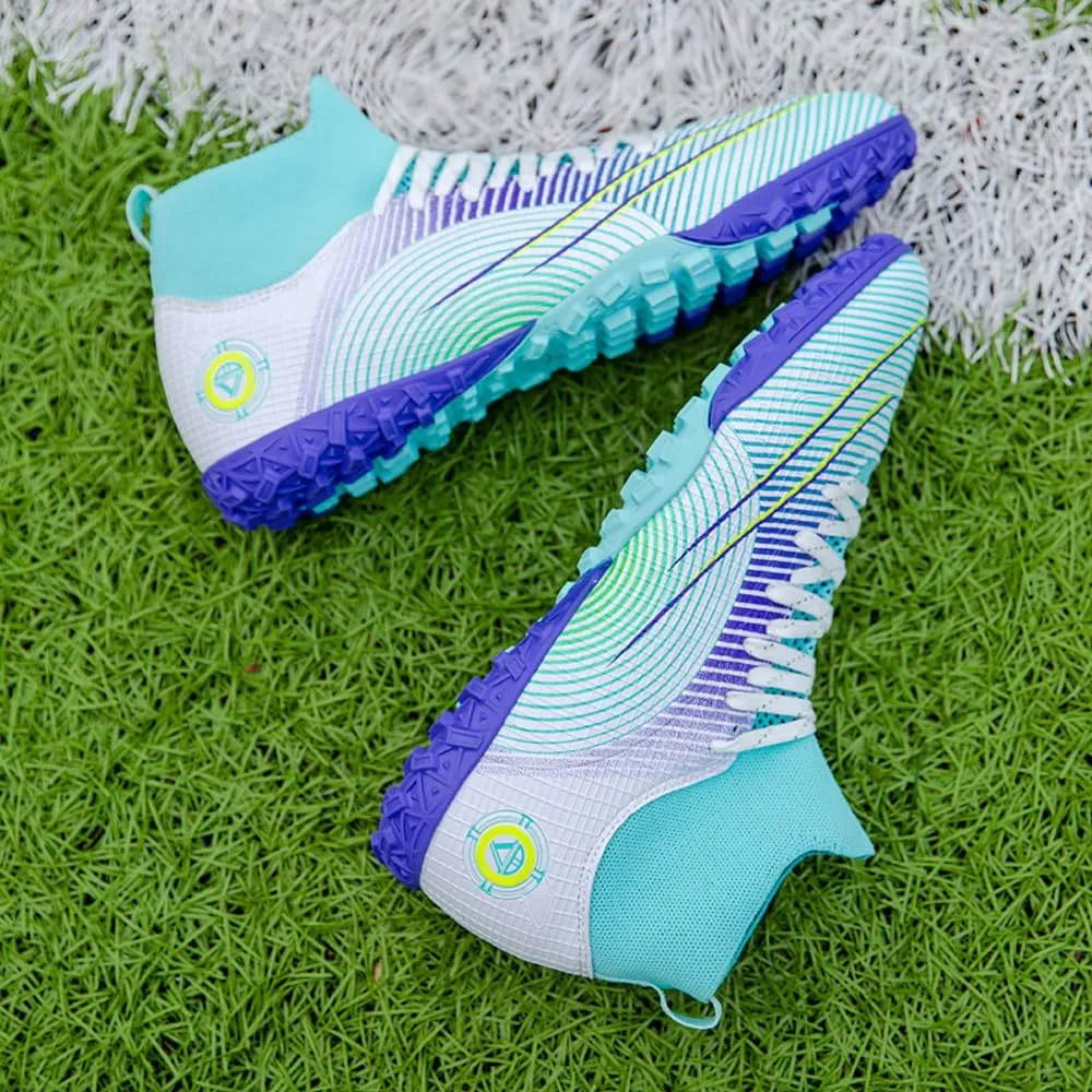 Soft Athletic Soccer Boots for Men: Boys Non-Slip Professional Football Cleats for Outdoor Competition Training