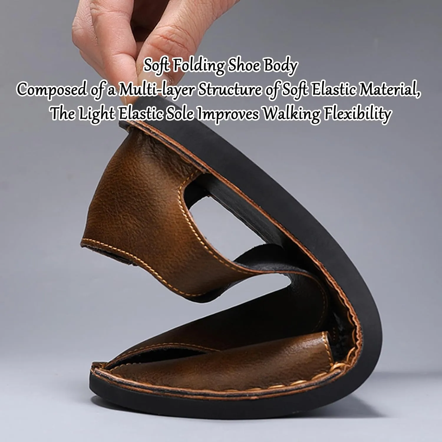 Soulario Leather Sandals for Men | Mens Dress Sandals | Brown Black Leather Slippers Summer | 2025 New Cross Sandal