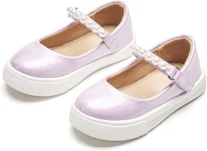 Sparkly Sneakers for Girls 3-12 Years Slip-On Comfort Fit Casual Princess Shoes