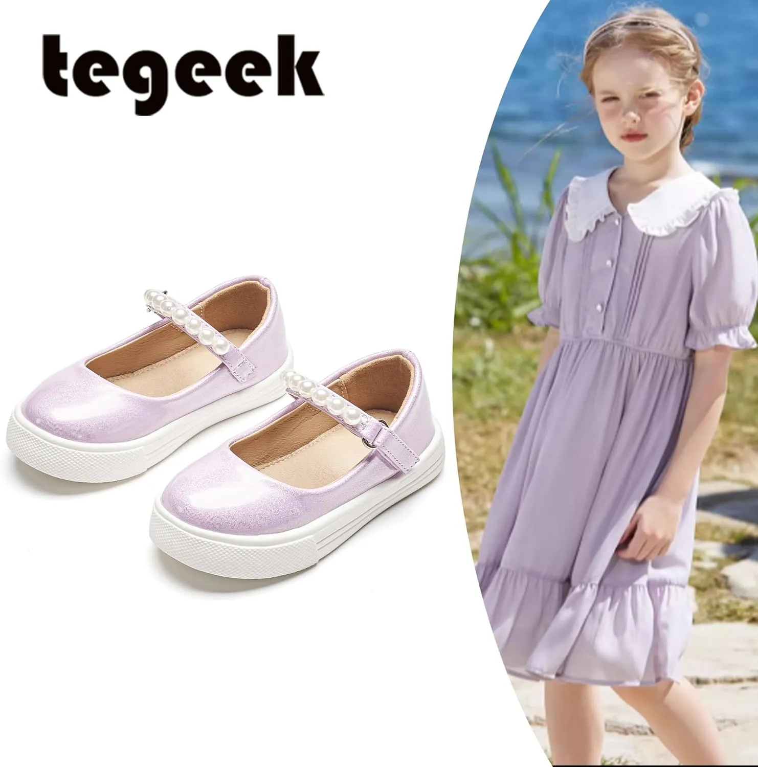 Sparkly Sneakers for Girls 3-12 Years Slip-On Comfort Fit Casual Princess Shoes