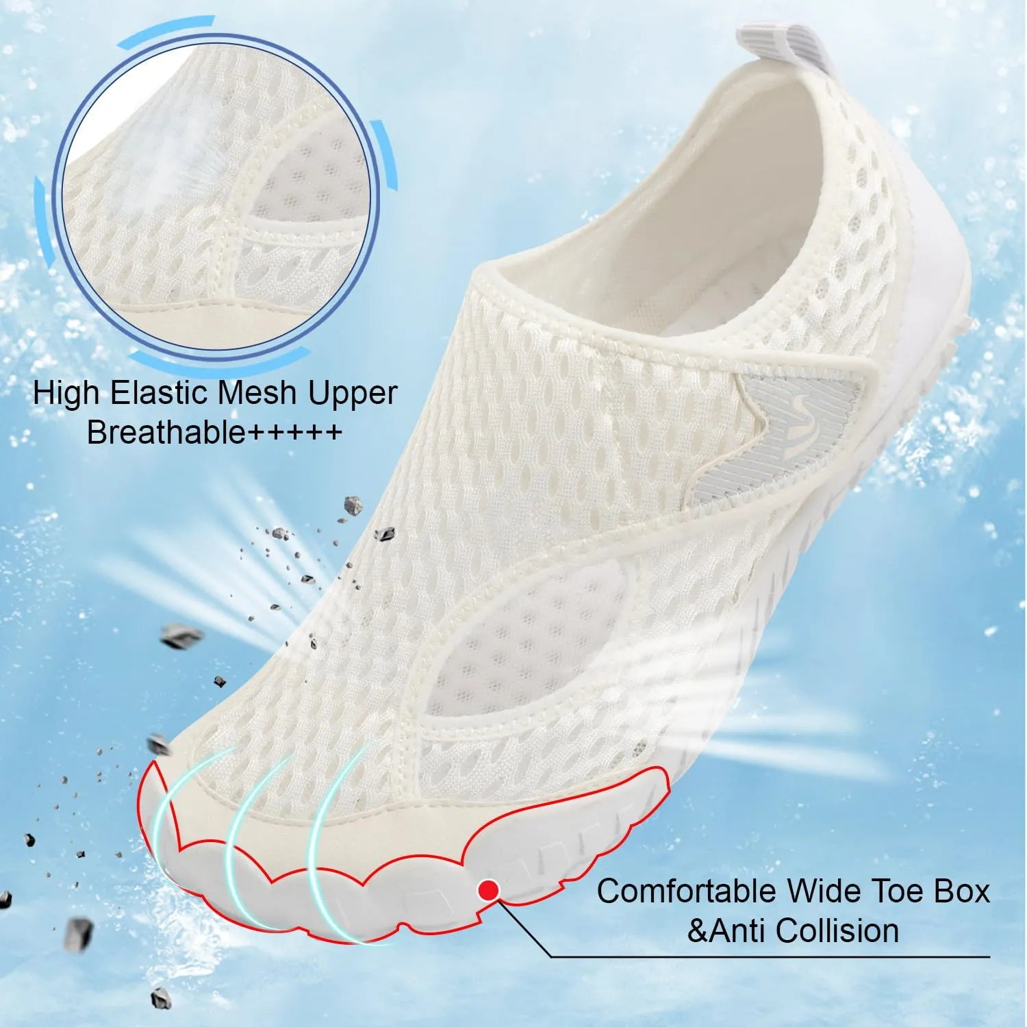 Spesoul Water Shoes for Women Men Quick Dry Aqua Socks for Swim Beach Pool Hiking Training Summer Sandals Outdoor Zero Drop Barefoot Shoes