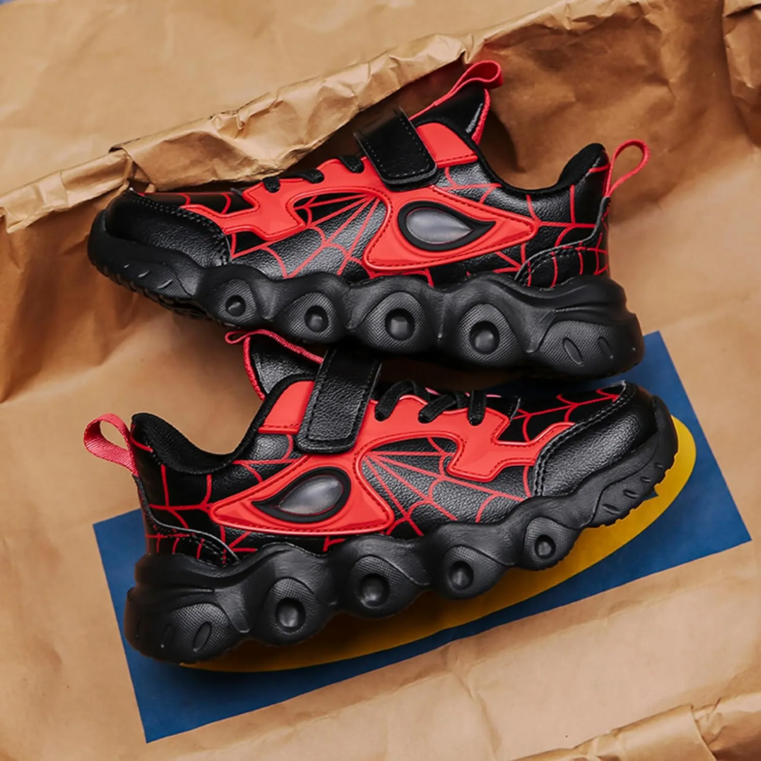 Spider Kid Sneakers Athletic Running Lightweight Stylish Shoes for Boys Girls Halloween Christmas New Year Party