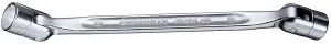 Stahlwille 43011013 Double Ended Flexi-Joint Spanners, Made of Chrome Alloy Steel, Chrome Plated for Corrosion Resistance, Bi-Hexagon w/Anti-Slip Drive, Strong & Durable, Size 10 x 13 mm, L. 230.5 mm