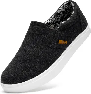 STQ Wide Toe Box Slip On Shoes for Women | Business Casual Shoes for Women Trendy Fashion Sneakers Lightweight Loafers Shoes