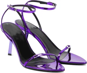 THESHY Womens Sandals Pointed Open Toe Stiletto High Heels Strappy Ankle Strap Metal Buckle Sandals Sexy Dress Sandals for Women