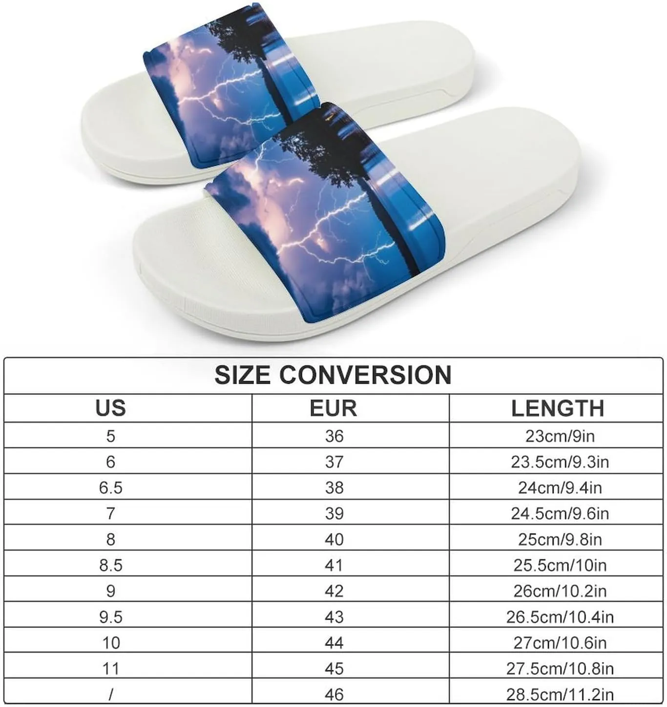 Thunder in The Sky Funny House Sandals Non Slip Shower Slippers Quick Drying Bathroom Shoes for Women Men