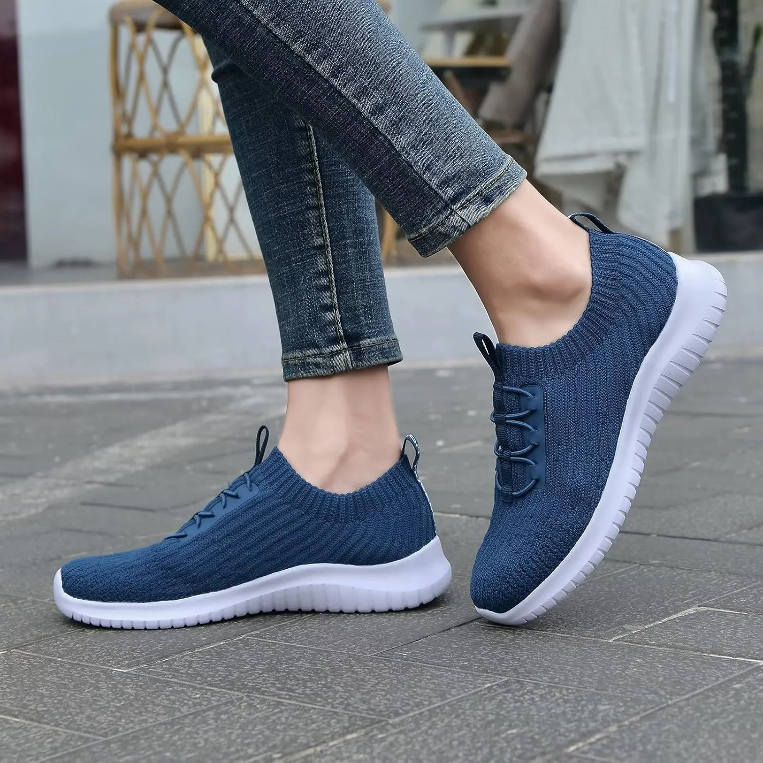 TIOSEBON Women's Slip On Walking Shoes Lightweight Casual Running Sneakers