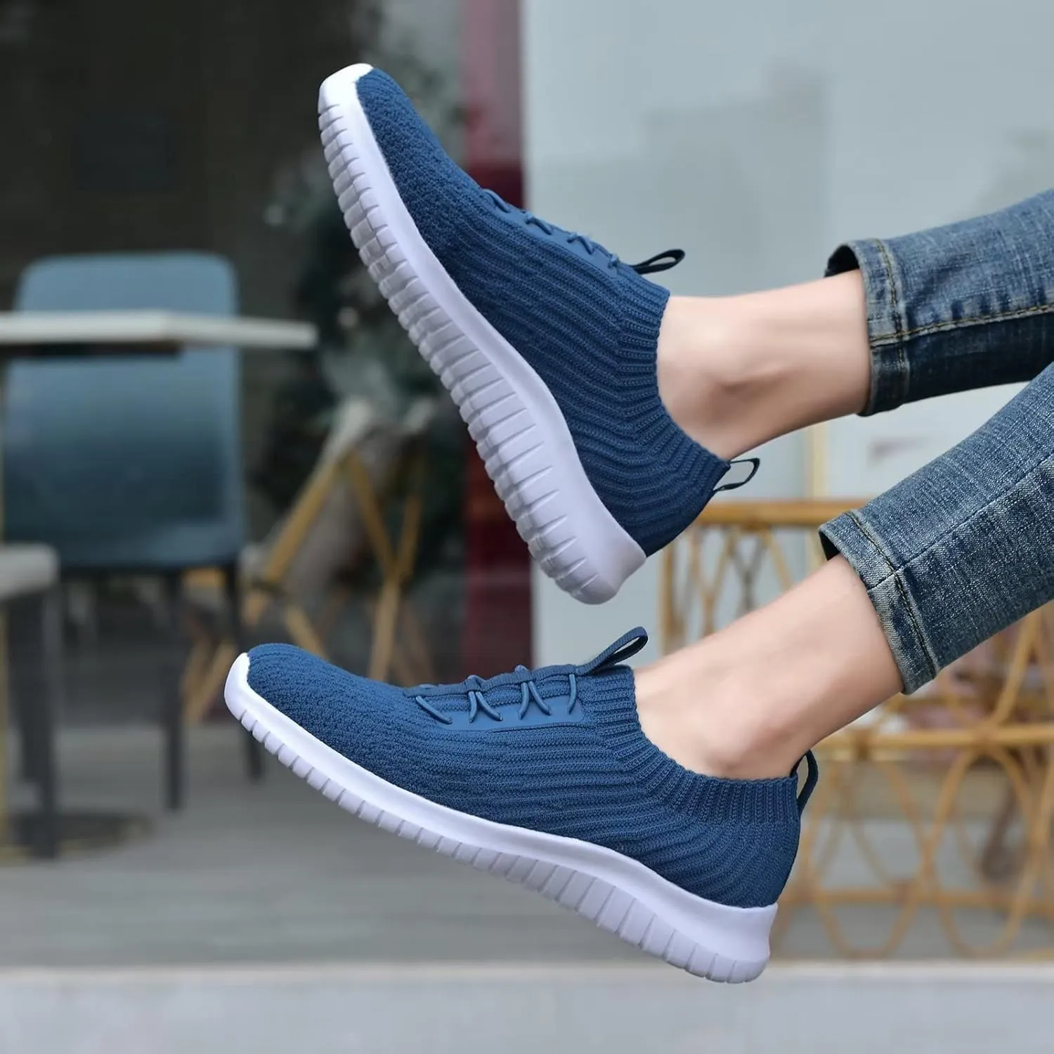 TIOSEBON Women's Slip On Walking Shoes Lightweight Casual Running Sneakers