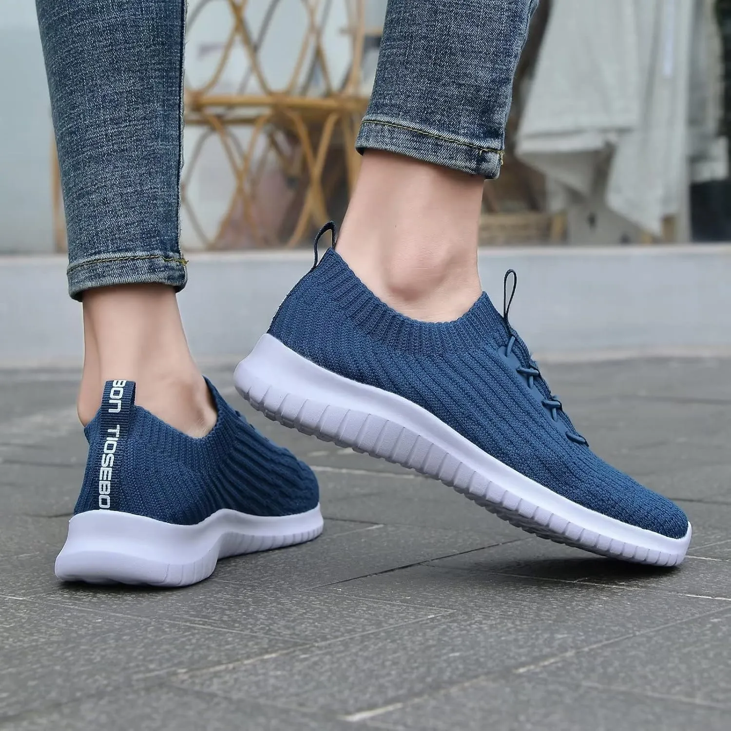 TIOSEBON Women's Slip On Walking Shoes Lightweight Casual Running Sneakers