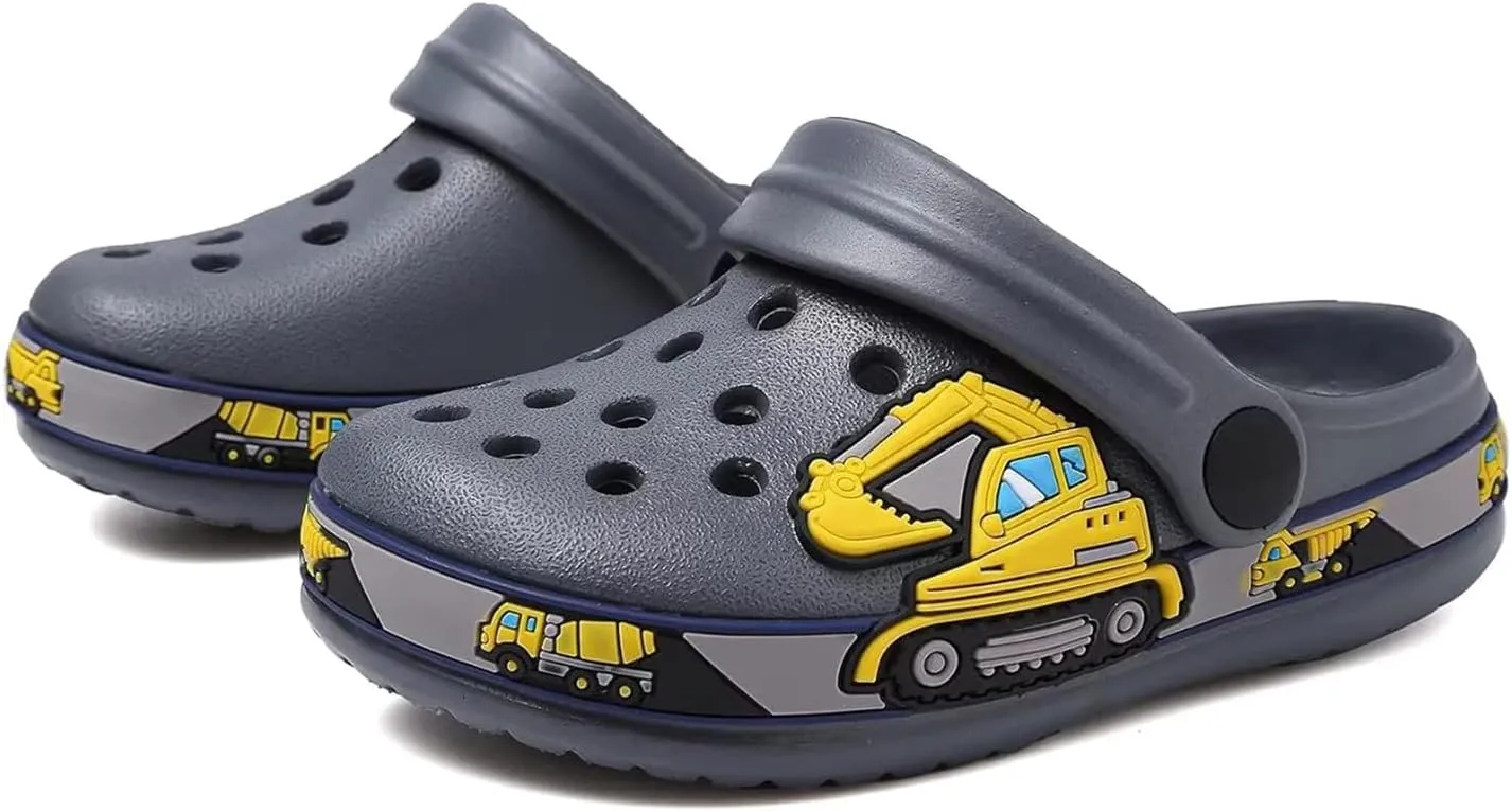 Toddler Boys Girls Cute Clogs Garden Shoes Slip on Shoes Lightweight Slides Slippers Summer Indoor Outdoor Kids Beach Pool Water Sandals