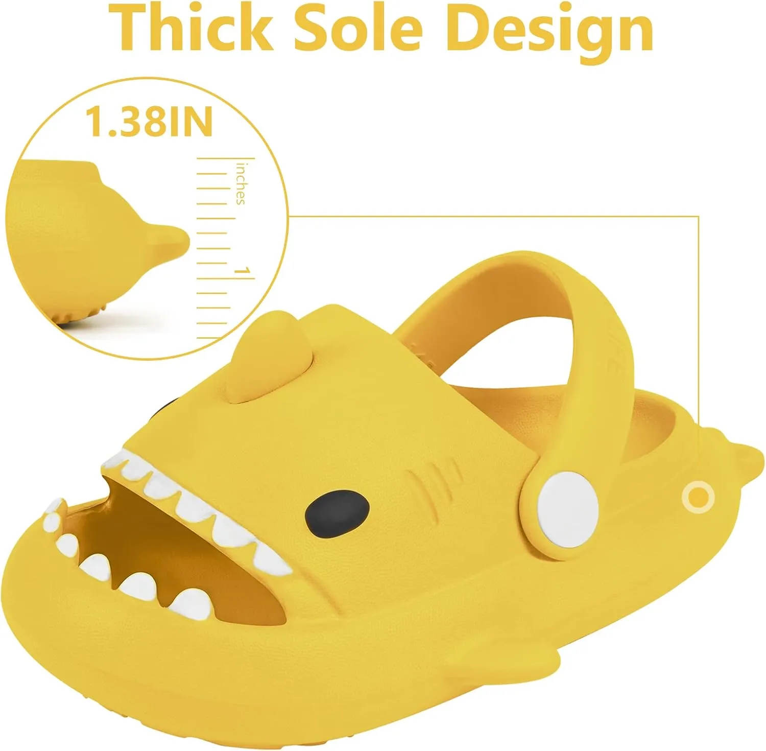 Toddler Shark Cloud Slides | Kids Shower Sandals | Boys Girls Cute Cartoon Fish Flip Flops | Beach Pool Home Slippers Shoes | Quick Dry Non-Slip