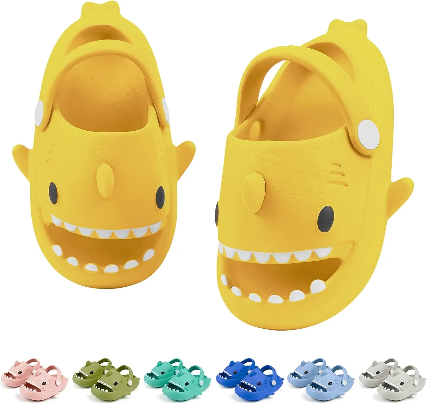 Toddler Shark Cloud Slides | Kids Shower Sandals | Boys Girls Cute Cartoon Fish Flip Flops | Beach Pool Home Slippers Shoes | Quick Dry Non-Slip