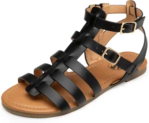 Trary Womens Sandals, Gladiator Sandals for Women, Wide Width Sandals for Women, Strappy Sandals, Flat Sandals for Women, Trendy Sandals Women Dressy Summer Flat, Comfortable Sandals Women