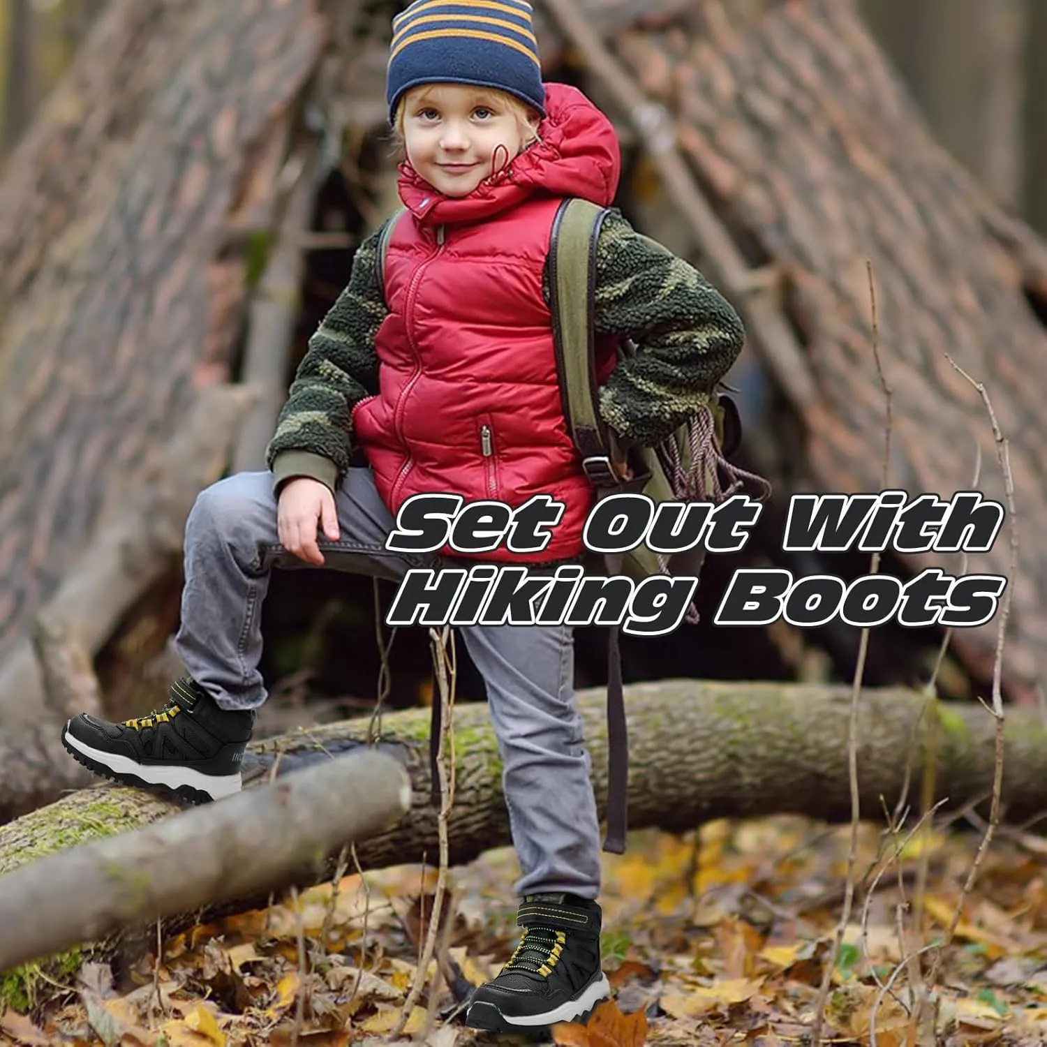 TZJS Kids Hiking Shoes Suitable Hiking Shoes for Both Boys and Girls,Boys Hiking Shoes,Kids Hiking Boots,Toddler Hiking
