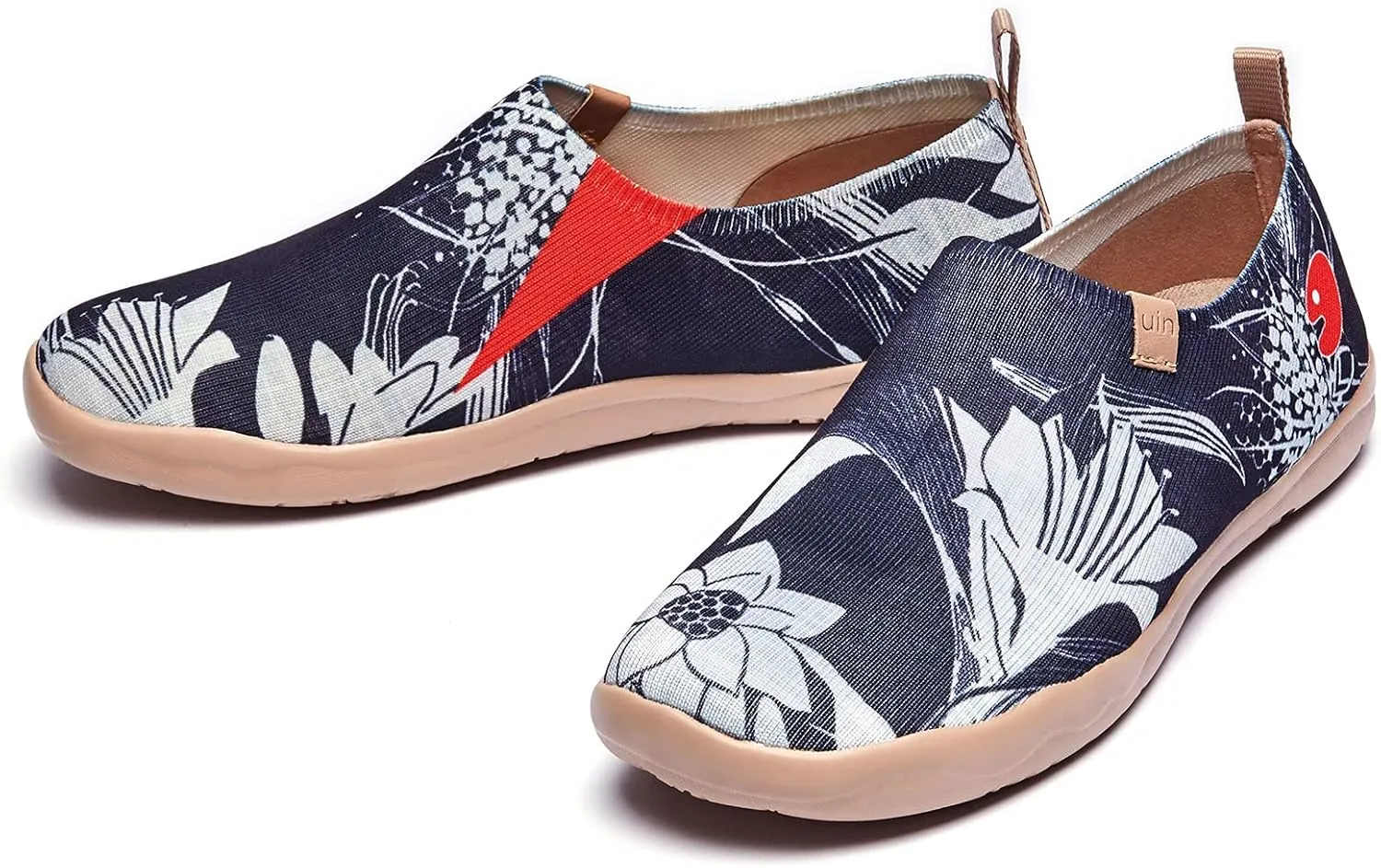UIN Women's Slip-On Shoes Comfortable Breathable Knit Casual Footwear Stylish Travel-Friendly Loafers